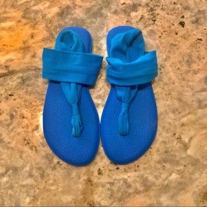 Blue Sanuk Sling Sandals